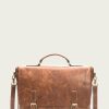 Men The Frye Company | The Frye Company Bags & Accessories Logan Top Handle Cognac