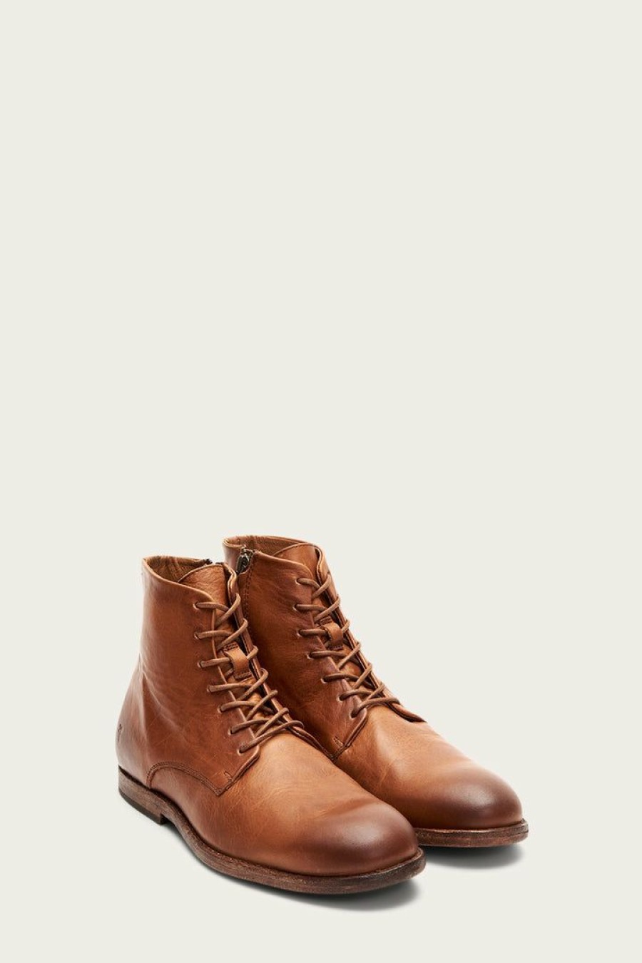 Men The Frye Company | The Frye Company Chris Lace Up Zip Tan