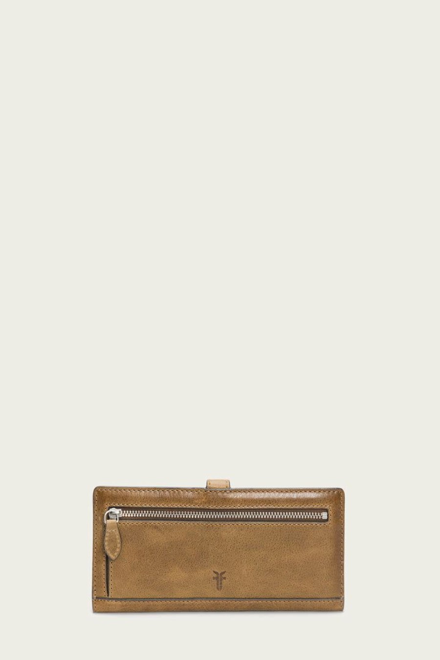 Women The Frye Company | The Frye Company Reed Slim Wallet Khaki