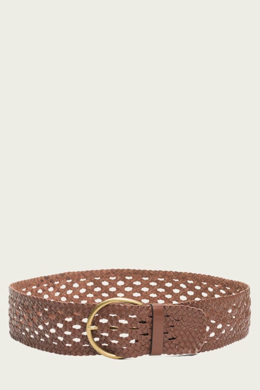 Women The Frye Company | The Frye Company Woven Belt Brown