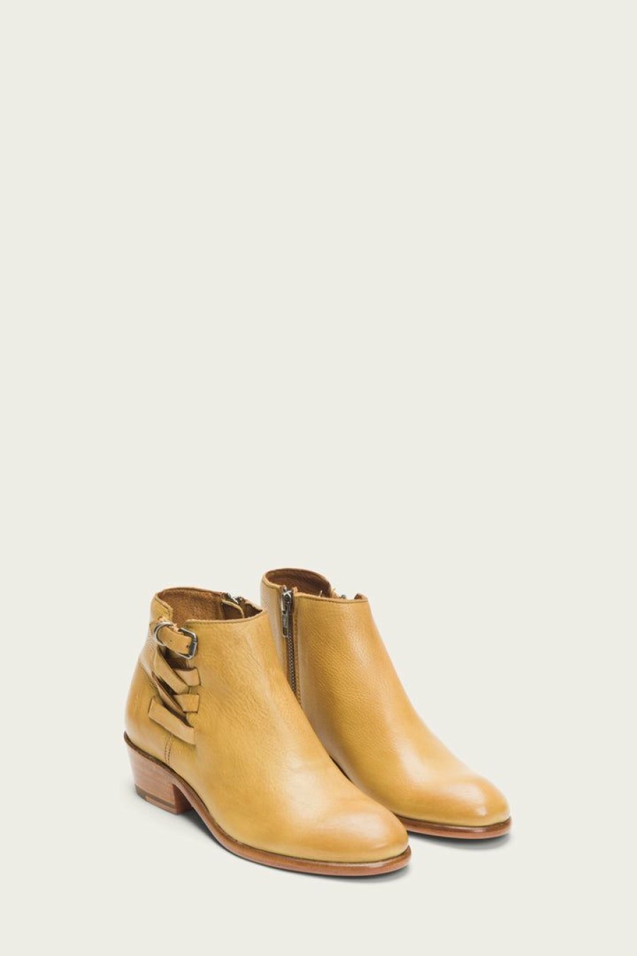 Women The Frye Company | The Frye Company Carson Belted Bootie Shoes Banana