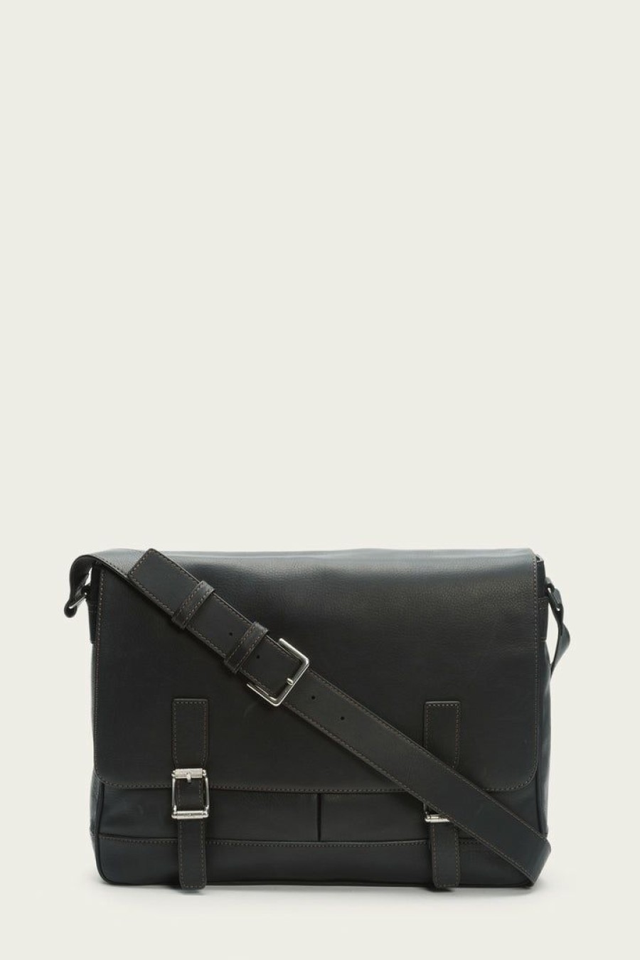 Men The Frye Company | The Frye Company Bags & Accessories Oliver Messenger Black