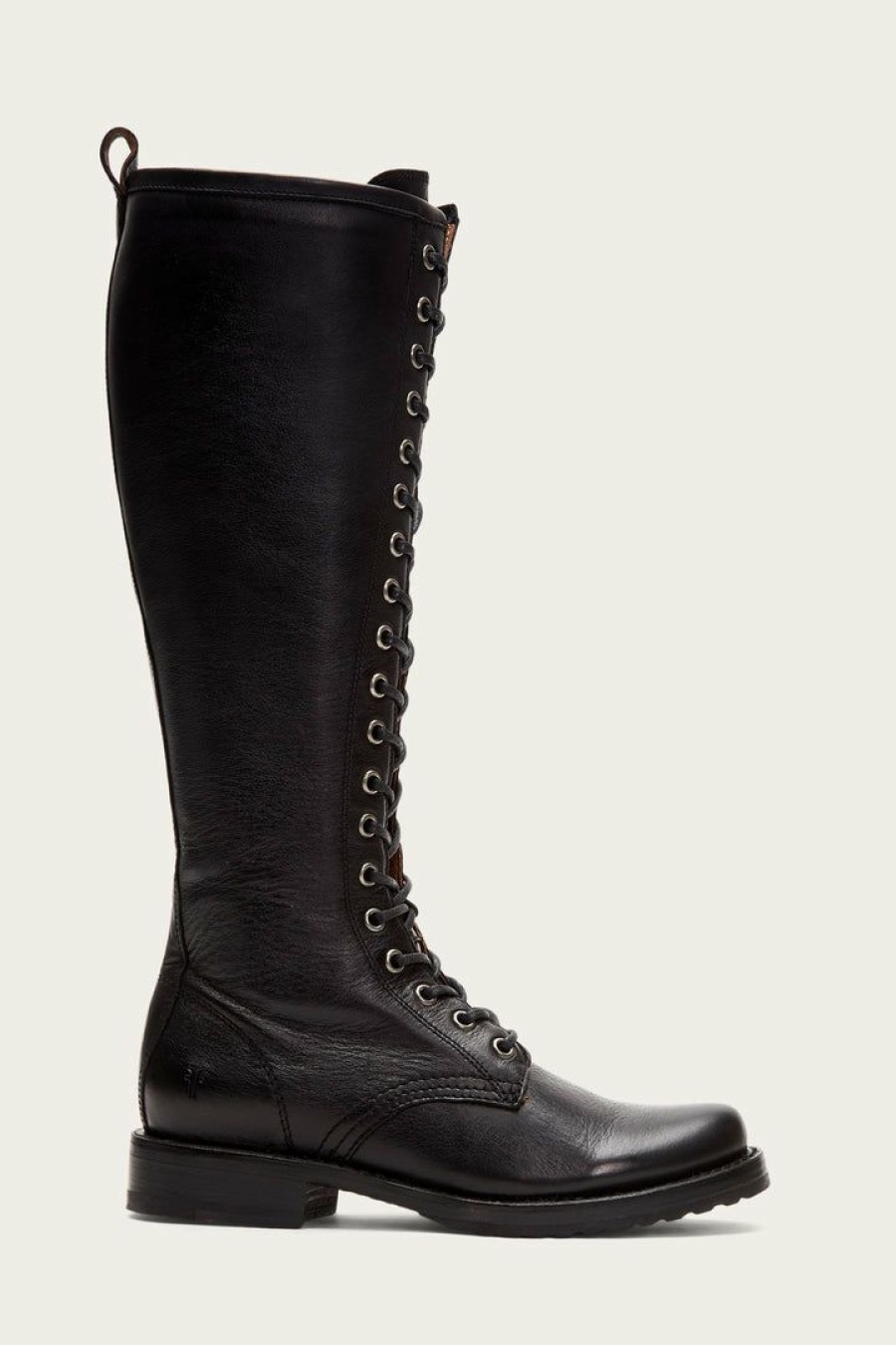 Women The Frye Company | The Frye Company Veronica Combat Tall Shoes Black