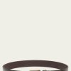 Men The Frye Company | The Frye Company Bags & Accessories Double Stitched Edge Belt Brown