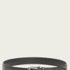 Men The Frye Company | The Frye Company Stitched Feather Edge Belt With Burnishing Black