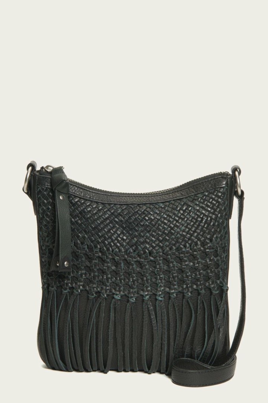 Women The Frye Company | The Frye Company Melissa Woven Swing Pack Bags & Accessories Black