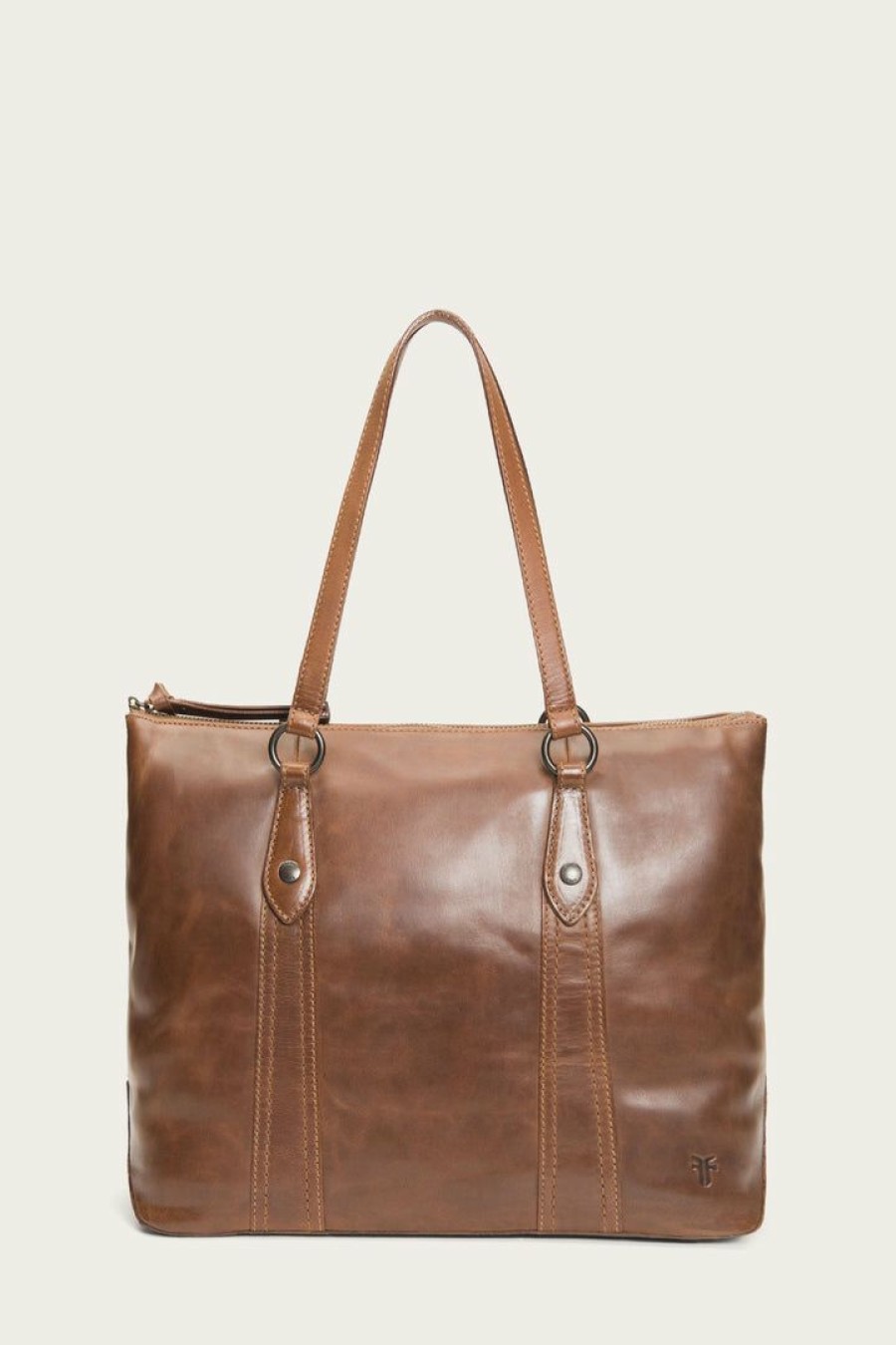 Women The Frye Company | The Frye Company Bags & Accessories Melissa Zip Shopper Cognac