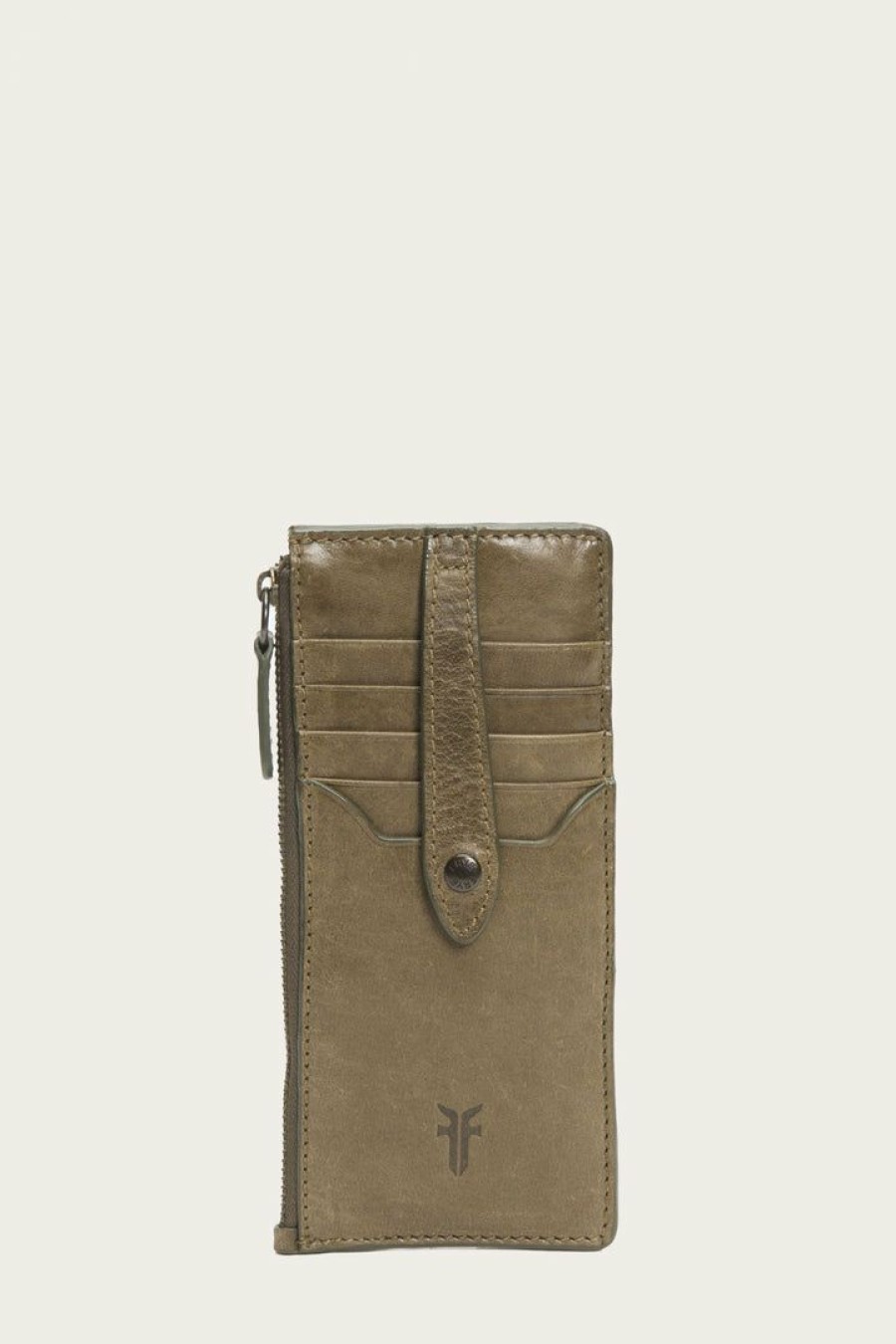 Women The Frye Company | The Frye Company Melissa Snap Card Wallet Bags & Accessories Khaki