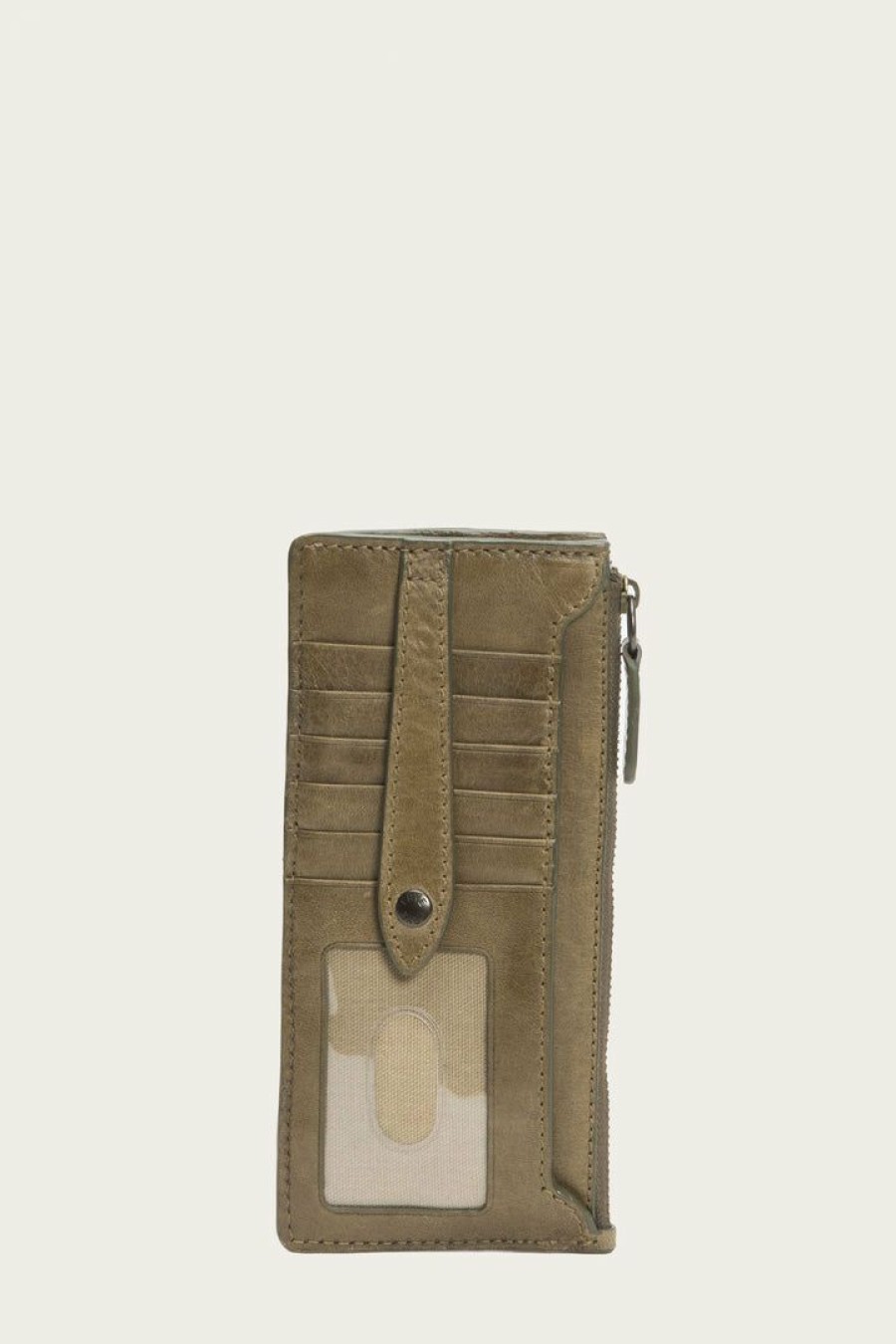 Women The Frye Company | The Frye Company Melissa Snap Card Wallet Bags & Accessories Khaki