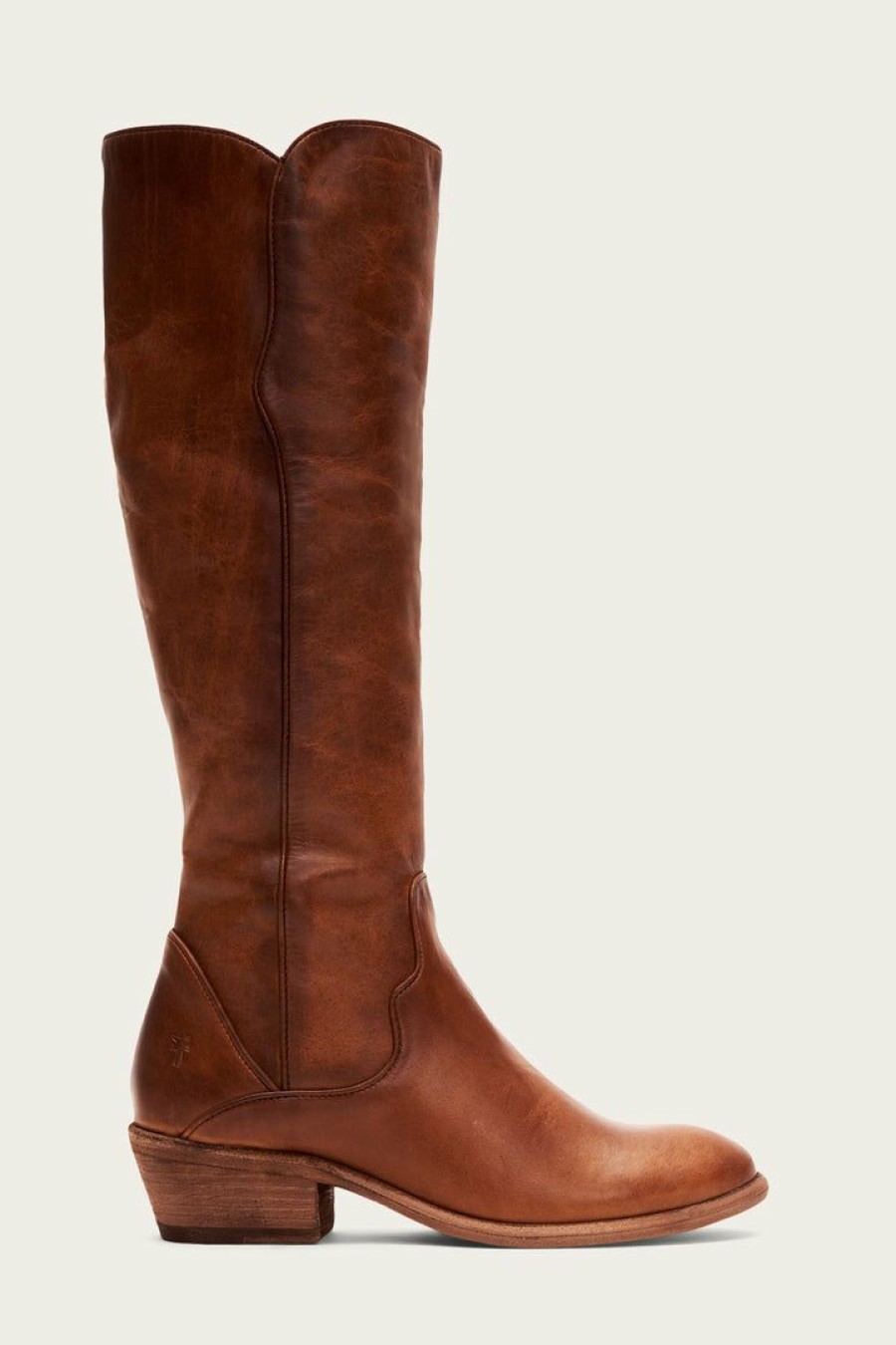 Women The Frye Company | The Frye Company Carson Piping Tall Caramel