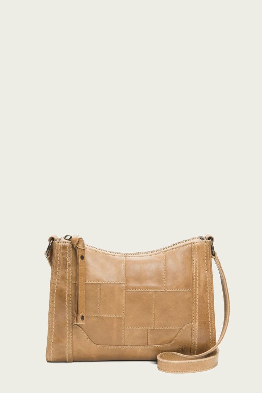 Women The Frye Company | The Frye Company Melissa Zip Crossbody Bags & Accessories Beige