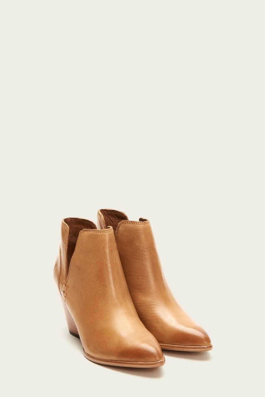 Women The Frye Company | The Frye Company Reina Cut Out Bootie Tan