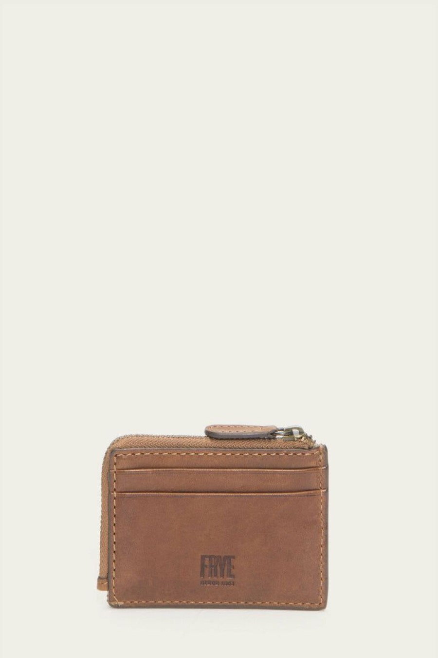 Women The Frye Company | The Frye Company Melissa Zip Card Case Bags & Accessories Cognac