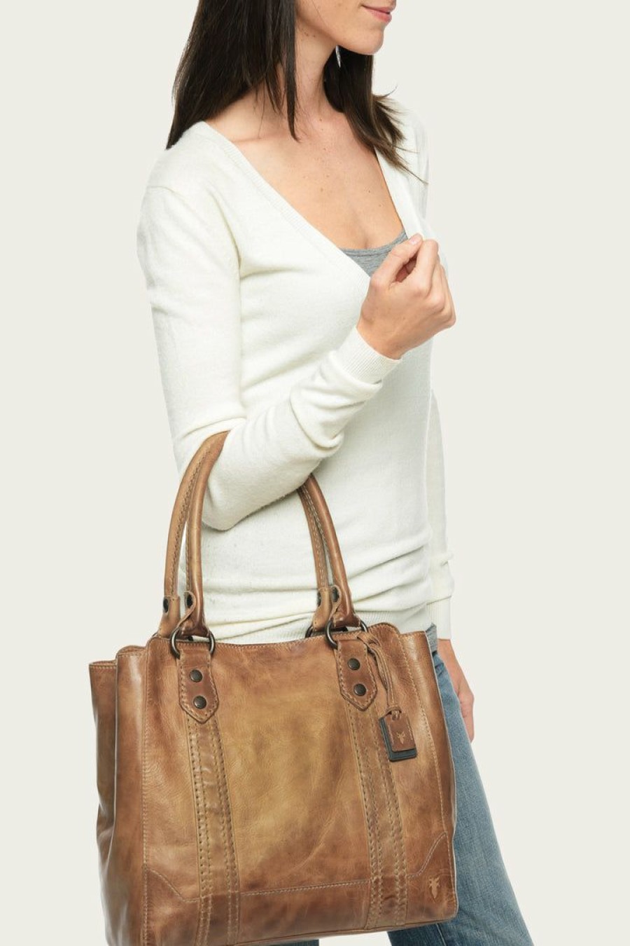 Women The Frye Company | The Frye Company Bags & Accessories Melissa Tote Beige