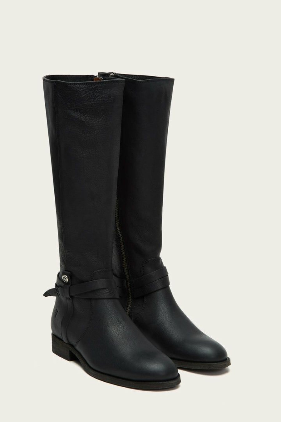 Women The Frye Company | The Frye Company Shoes Melissa Belted Tall Wide Calf Black