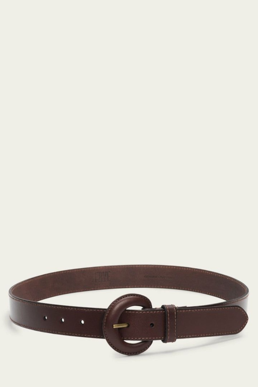 Women The Frye Company | The Frye Company Leather Covered Buckle Belt Bags & Accessories Brown