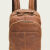 Men The Frye Company | The Frye Company Bags & Accessories Logan Multi Zip Backpack Cognac