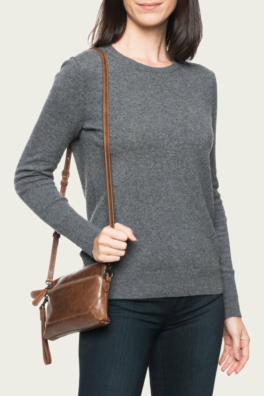 Women The Frye Company | The Frye Company Bags & Accessories Melissa Crossbody Wristlet Cognac