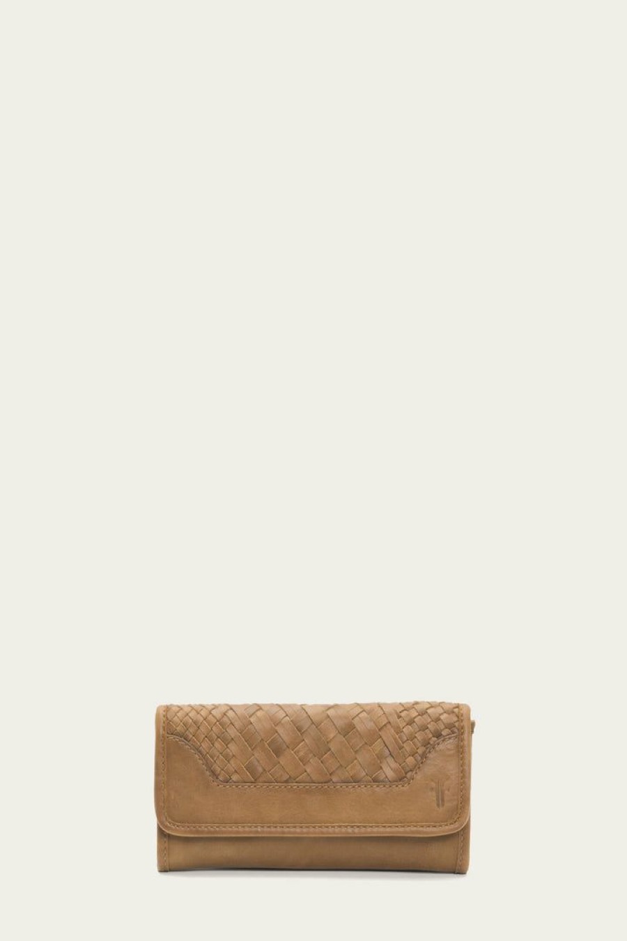 Women The Frye Company | The Frye Company Melissa Basket Woven Wallet Bags & Accessories Amber