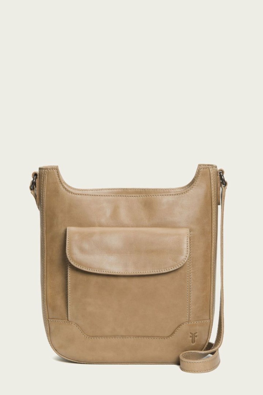 Women The Frye Company | The Frye Company Melissa Magazine Crossbody Bags & Accessories Beige