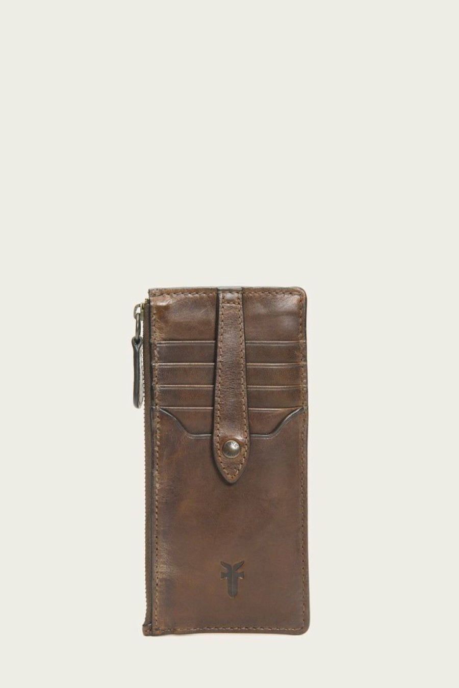 Women The Frye Company | The Frye Company Melissa Snap Card Wallet Bags & Accessories Dark Brown