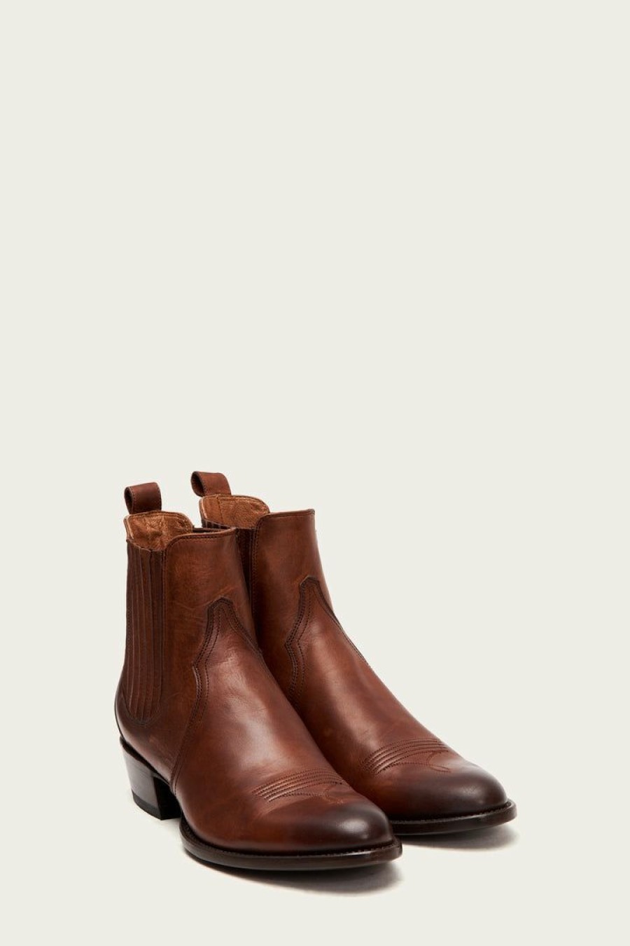 Men The Frye Company | The Frye Company Grady Chelsea Shoes Cognac