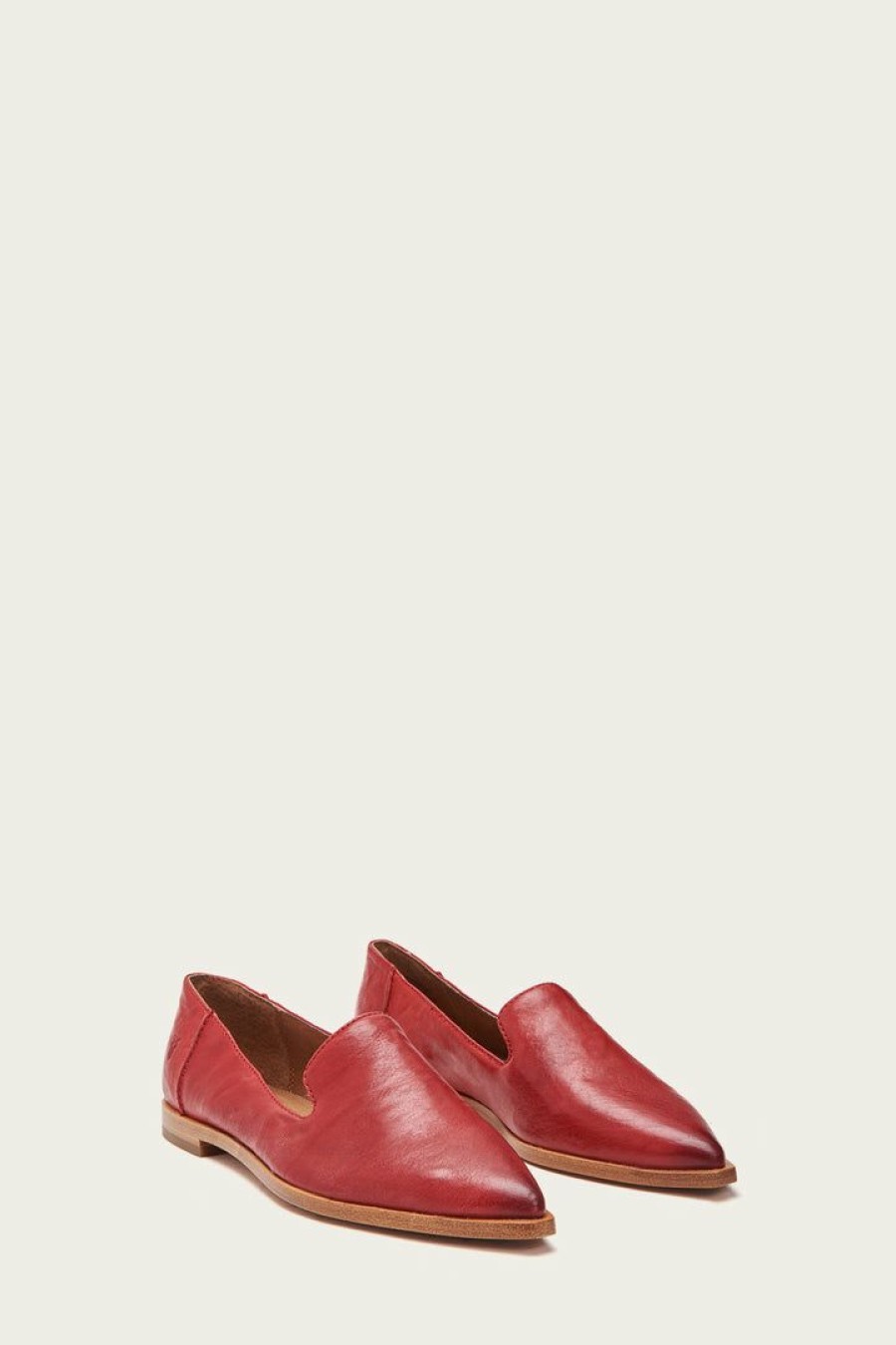 Women The Frye Company | The Frye Company Kenzie Venetian Shoes Red