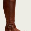 Women The Frye Company | The Frye Company Veronica Harness Tall Shoes Caramel