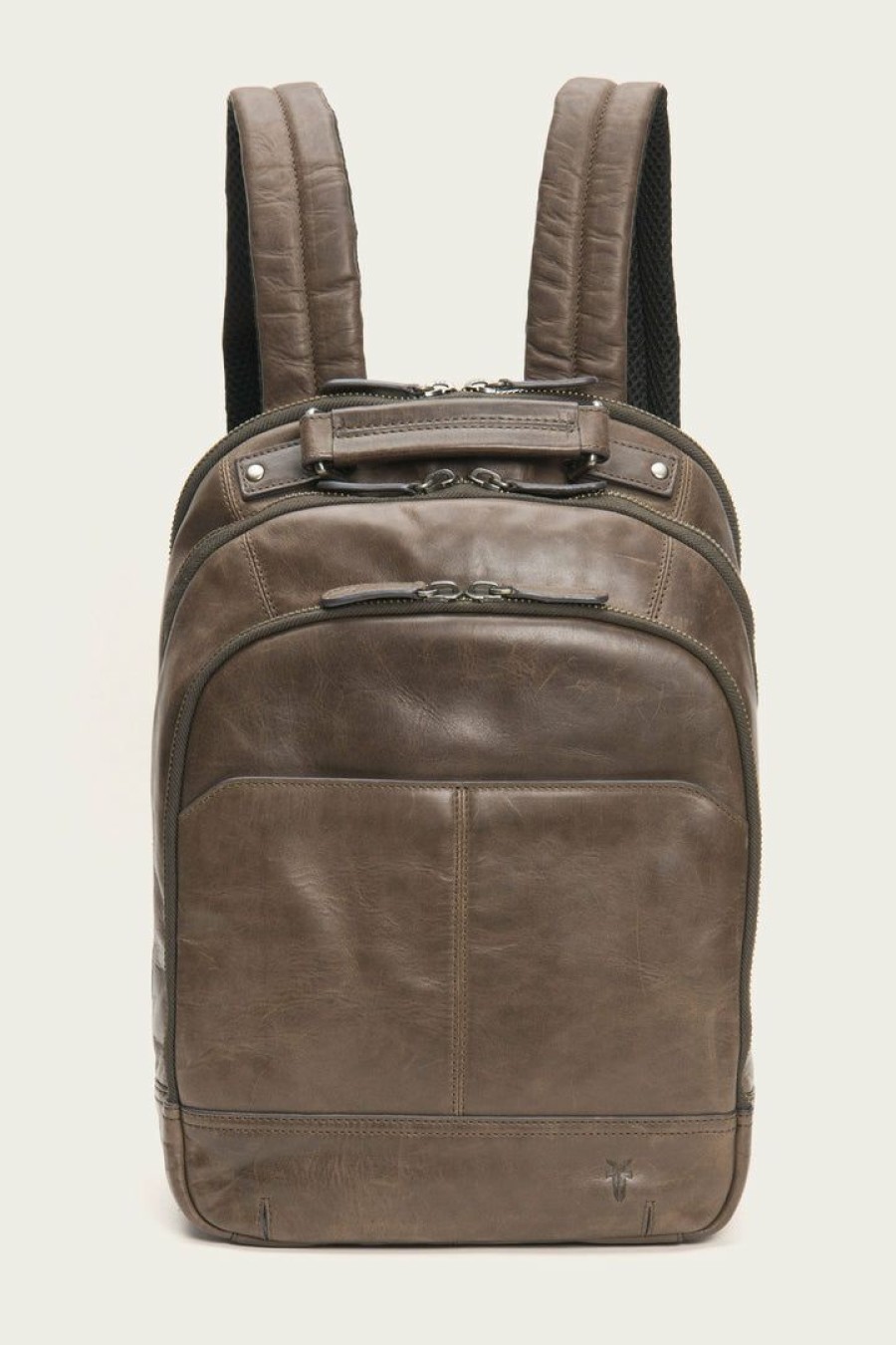 Men The Frye Company | The Frye Company Bags & Accessories Logan Multi Zip Backpack Slate