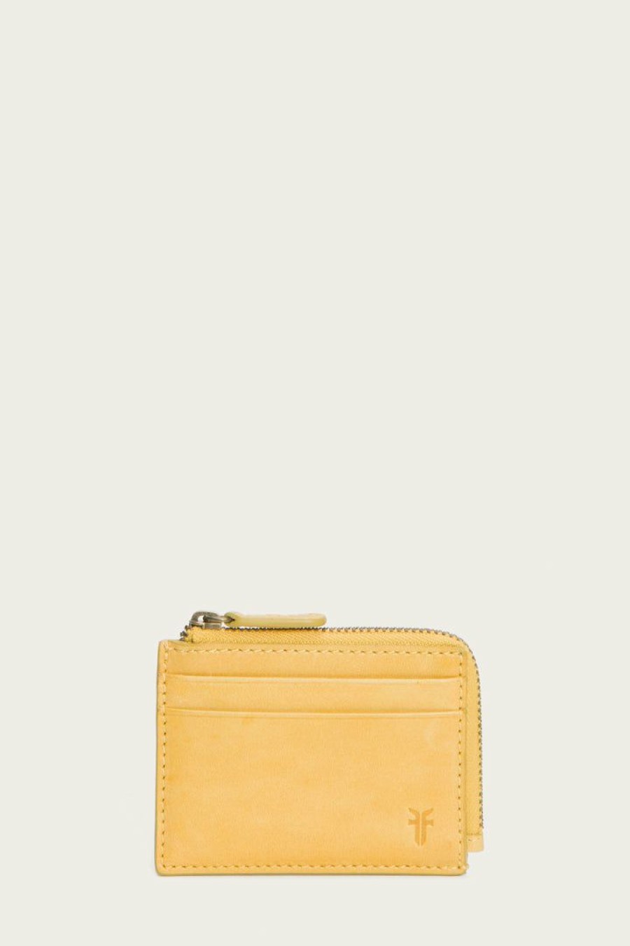 Women The Frye Company | The Frye Company Melissa Zip Card Case Bags & Accessories Yellow