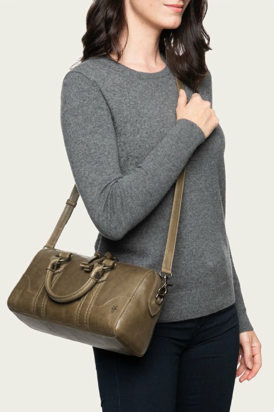 Women The Frye Company | The Frye Company Melissa Medium Satchel Bags & Accessories Khaki