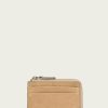 Women The Frye Company | The Frye Company Bags & Accessories Melissa Zip Card Case Beige