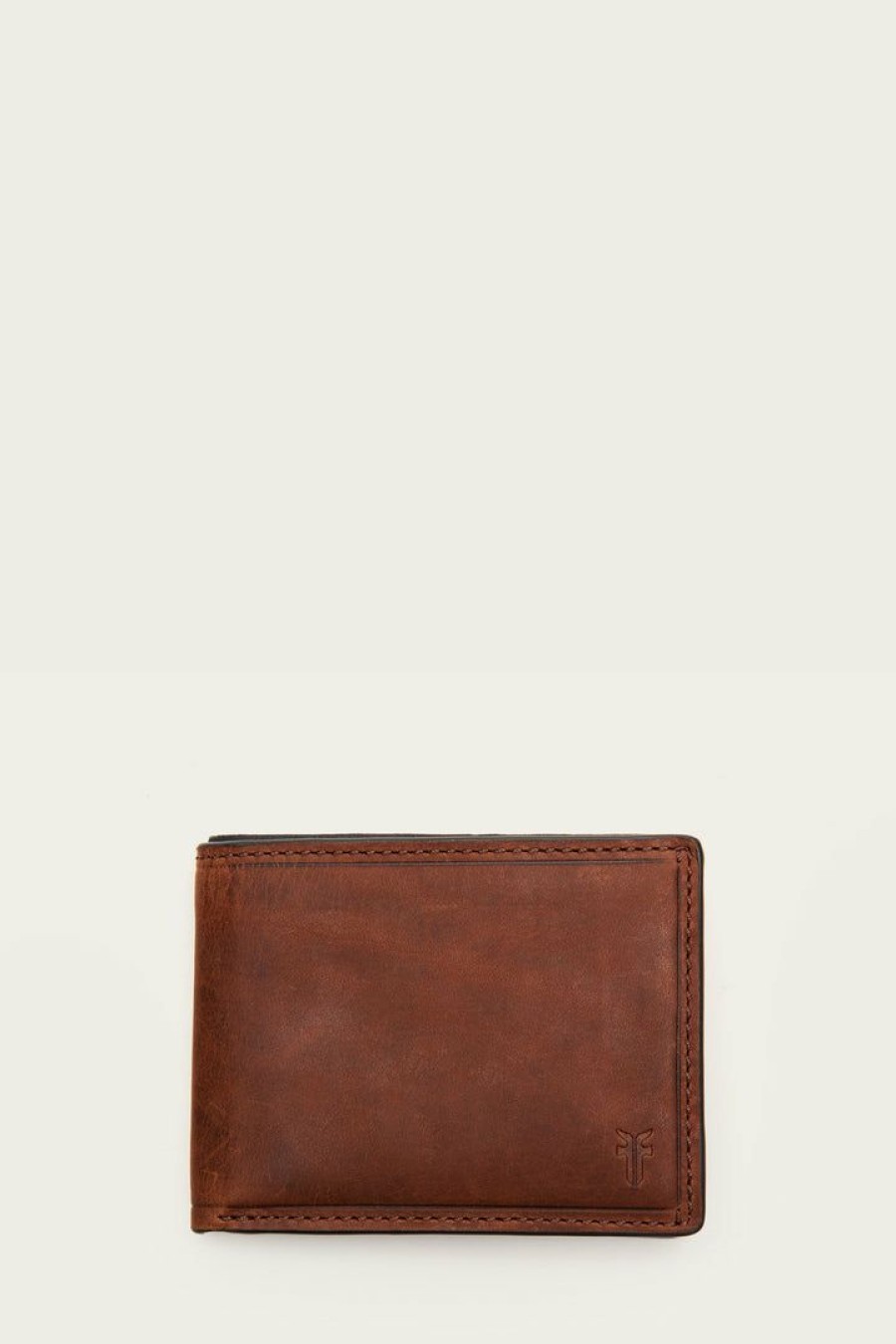 Men The Frye Company | The Frye Company Logan Slim Id Billfold Cognac