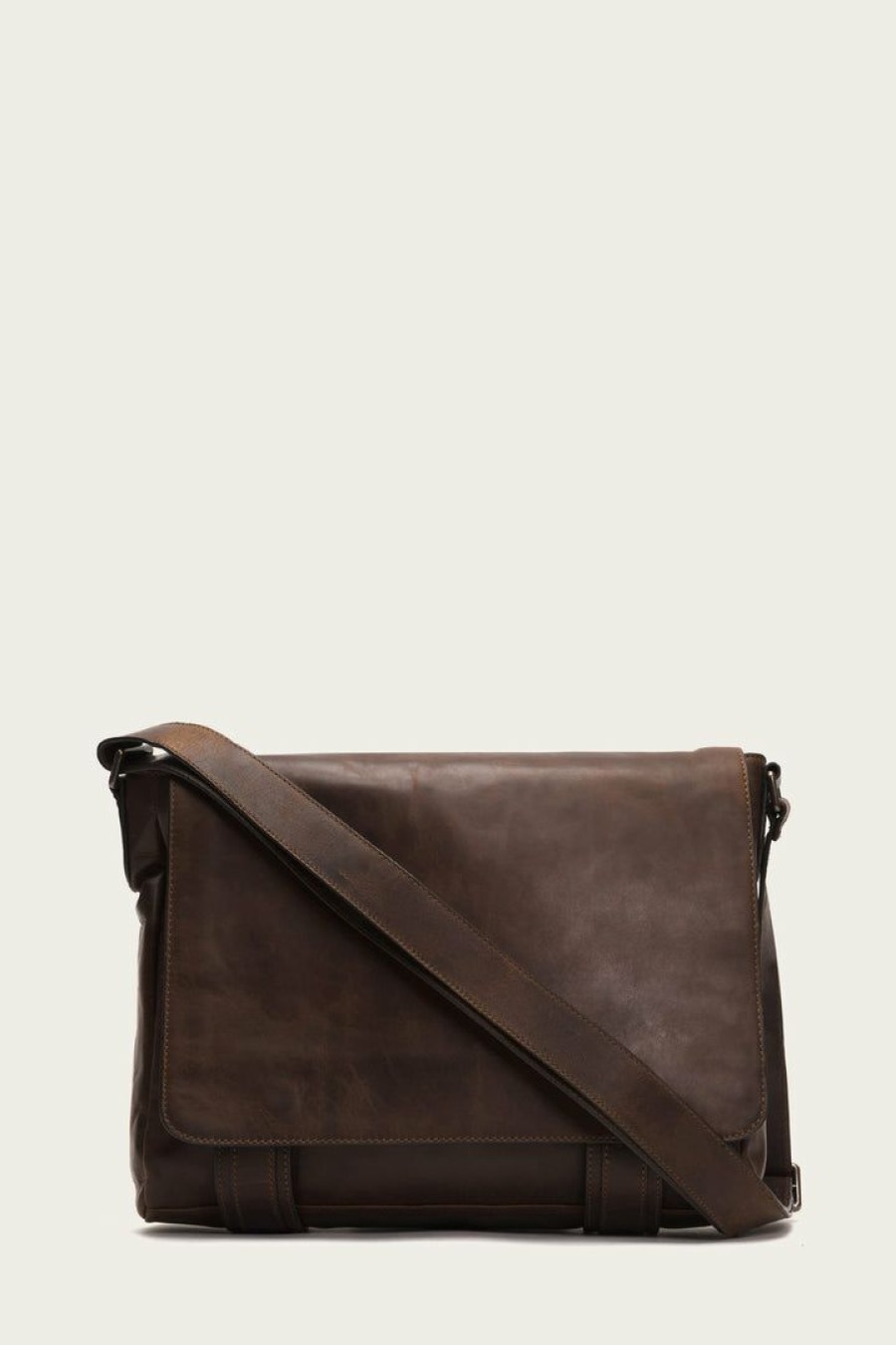 Men The Frye Company | The Frye Company Bags & Accessories Logan Messenger Dark Brown