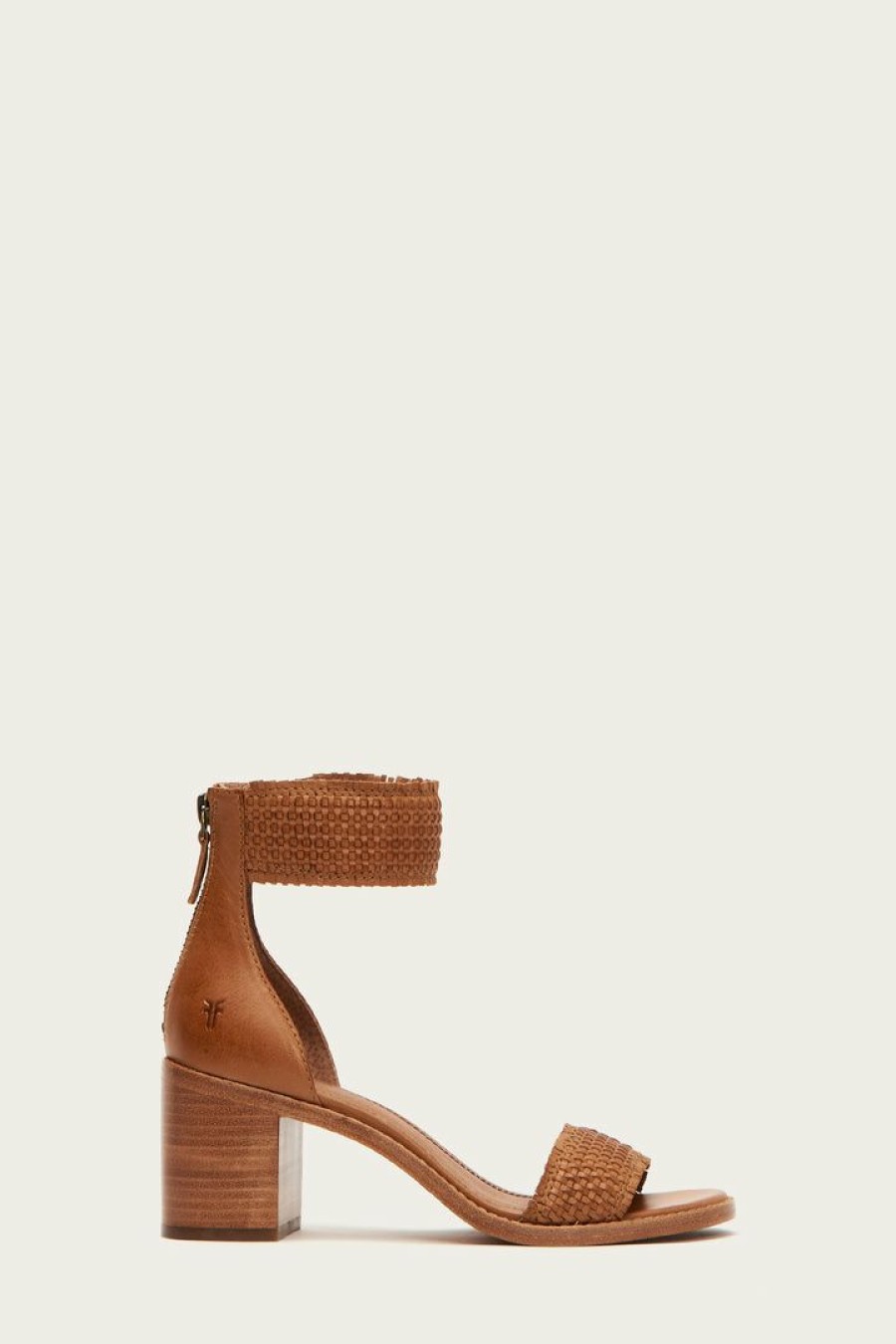 Women The Frye Company | The Frye Company Bianca Woven Back Zip Shoes Tan