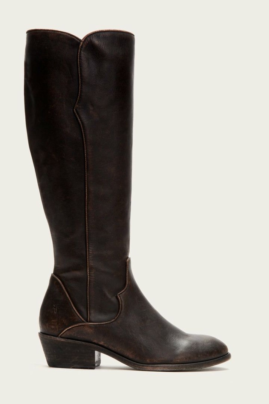 Women The Frye Company | The Frye Company Carson Piping Tall Black