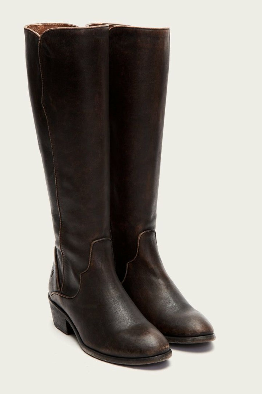 Women The Frye Company | The Frye Company Carson Piping Tall Black