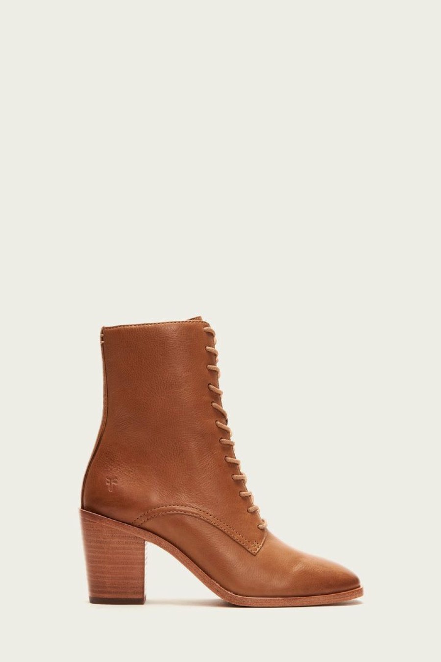 Women The Frye Company | The Frye Company Shoes Georgia Lace Up Bootie Cognac