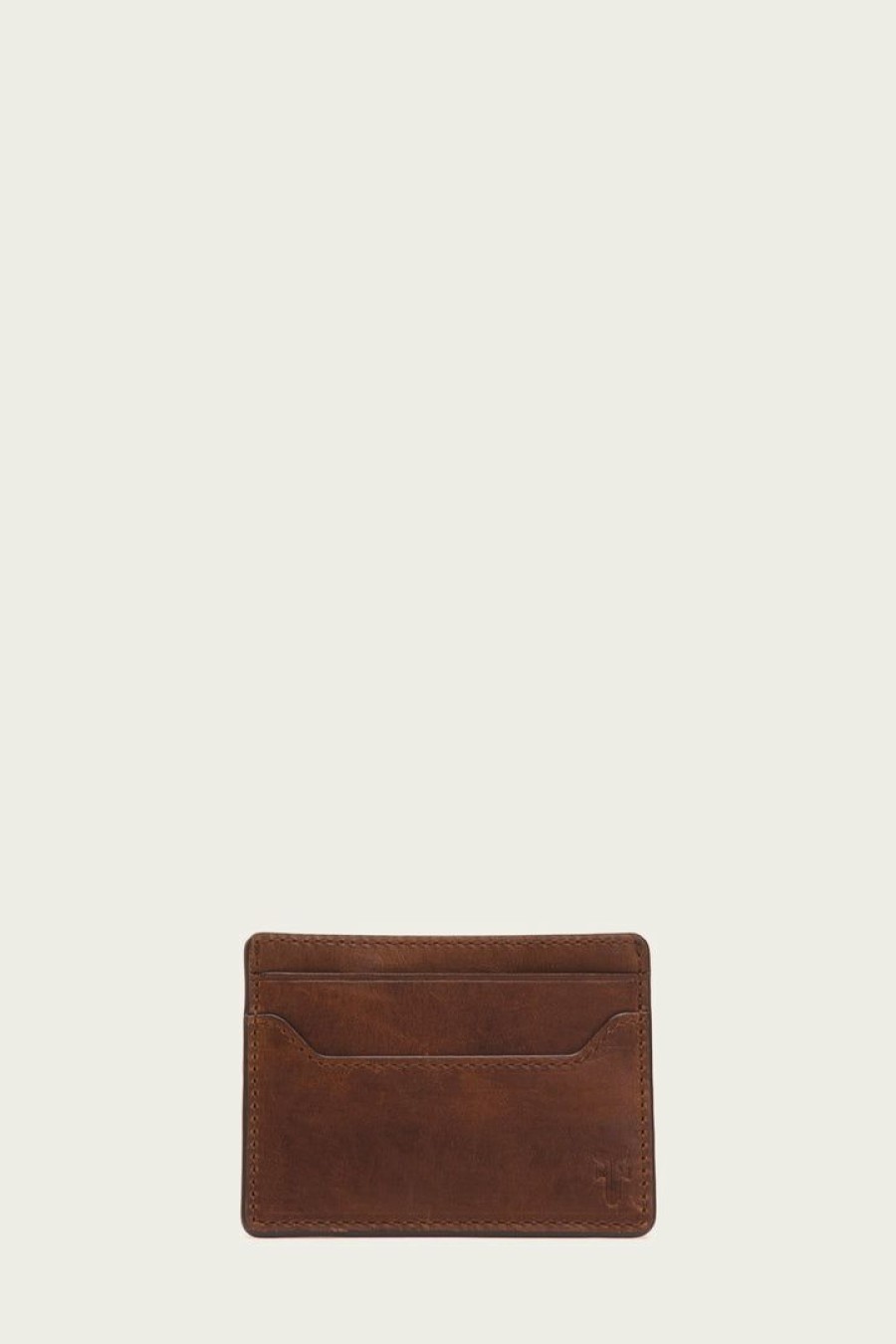 Men The Frye Company | The Frye Company Logan Money Clip Card Case Bags & Accessories Cognac