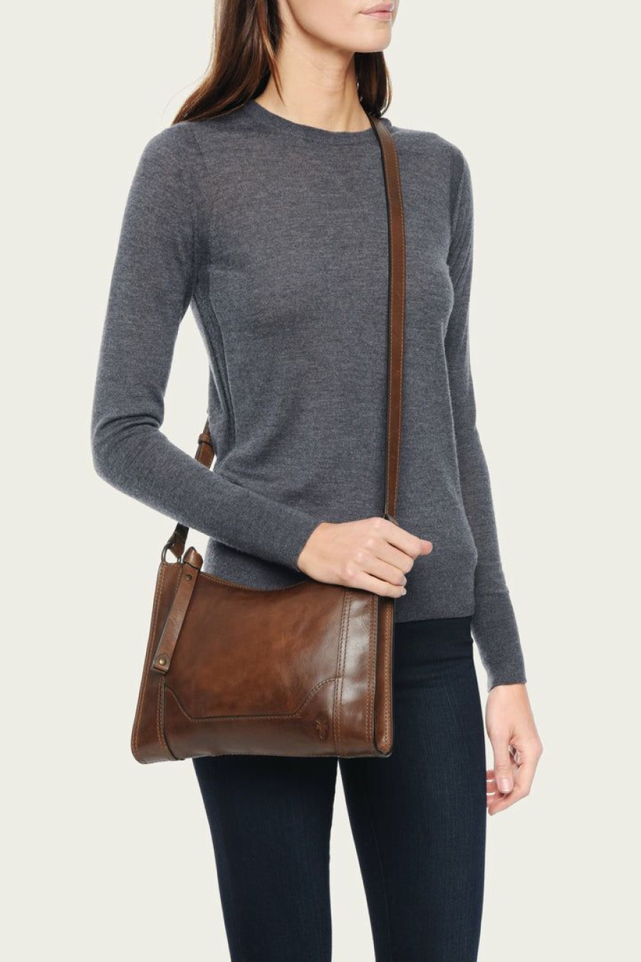 Women The Frye Company | The Frye Company Bags & Accessories Melissa Zip Crossbody Cognac