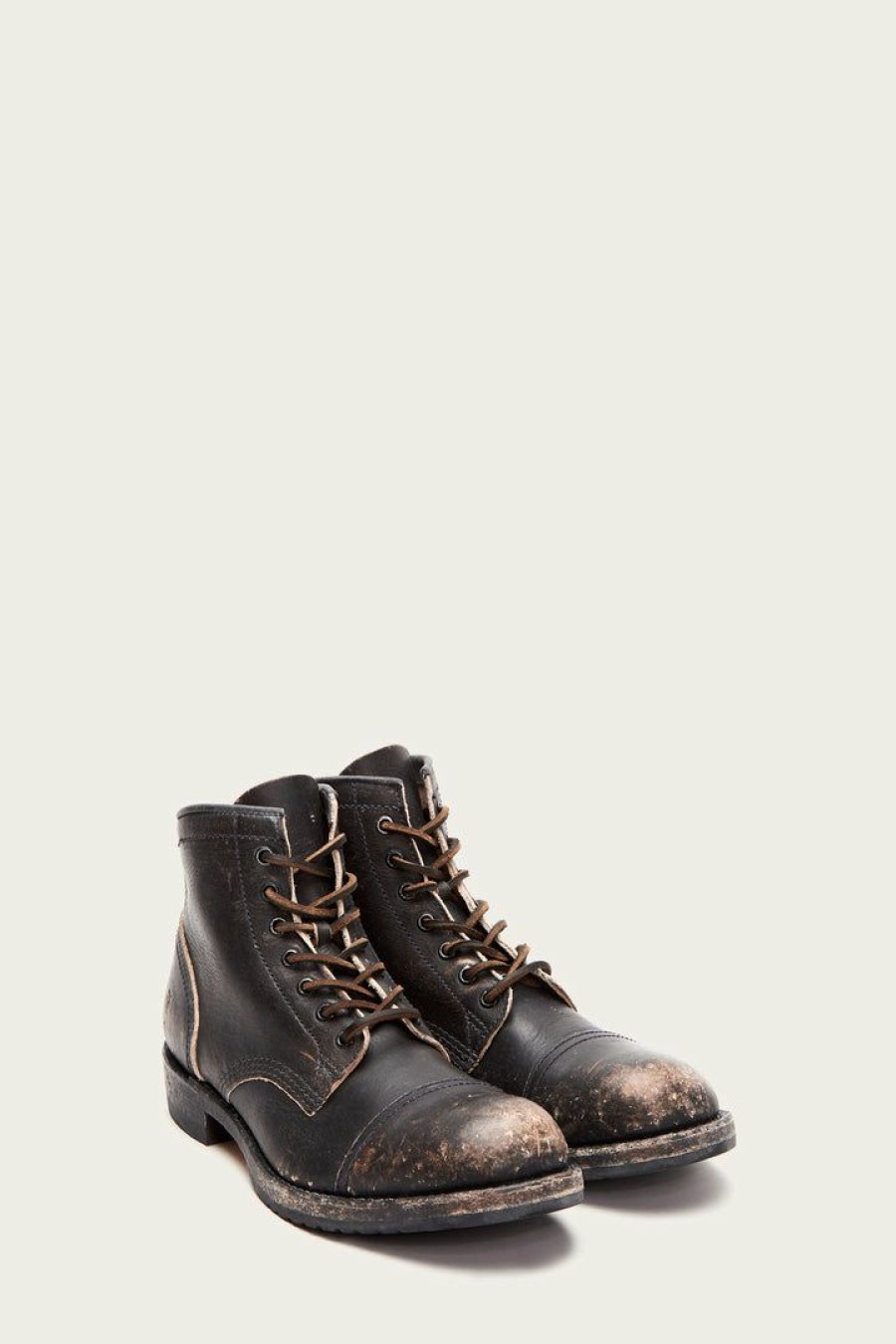 Men The Frye Company | The Frye Company Logan Cap Toe Black