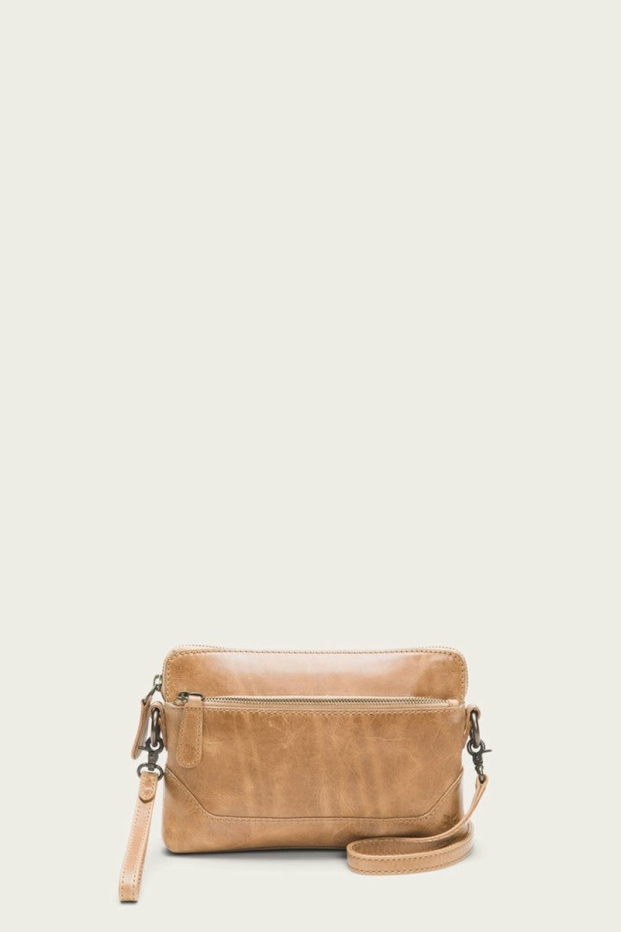 Women The Frye Company | The Frye Company Melissa Crossbody Wristlet Beige