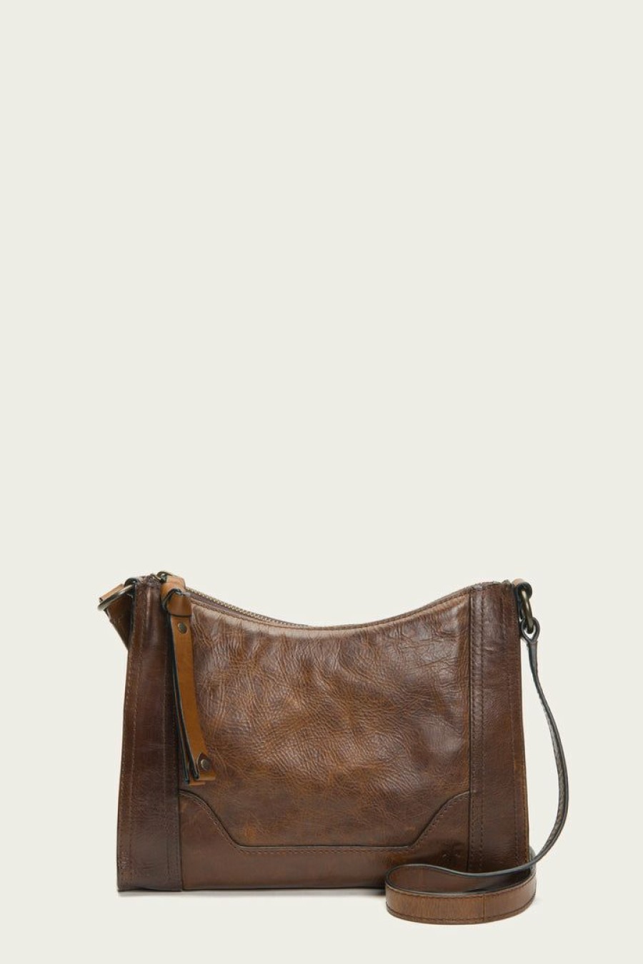 Women The Frye Company | The Frye Company Bags & Accessories Melissa Zip Crossbody Dark Brown