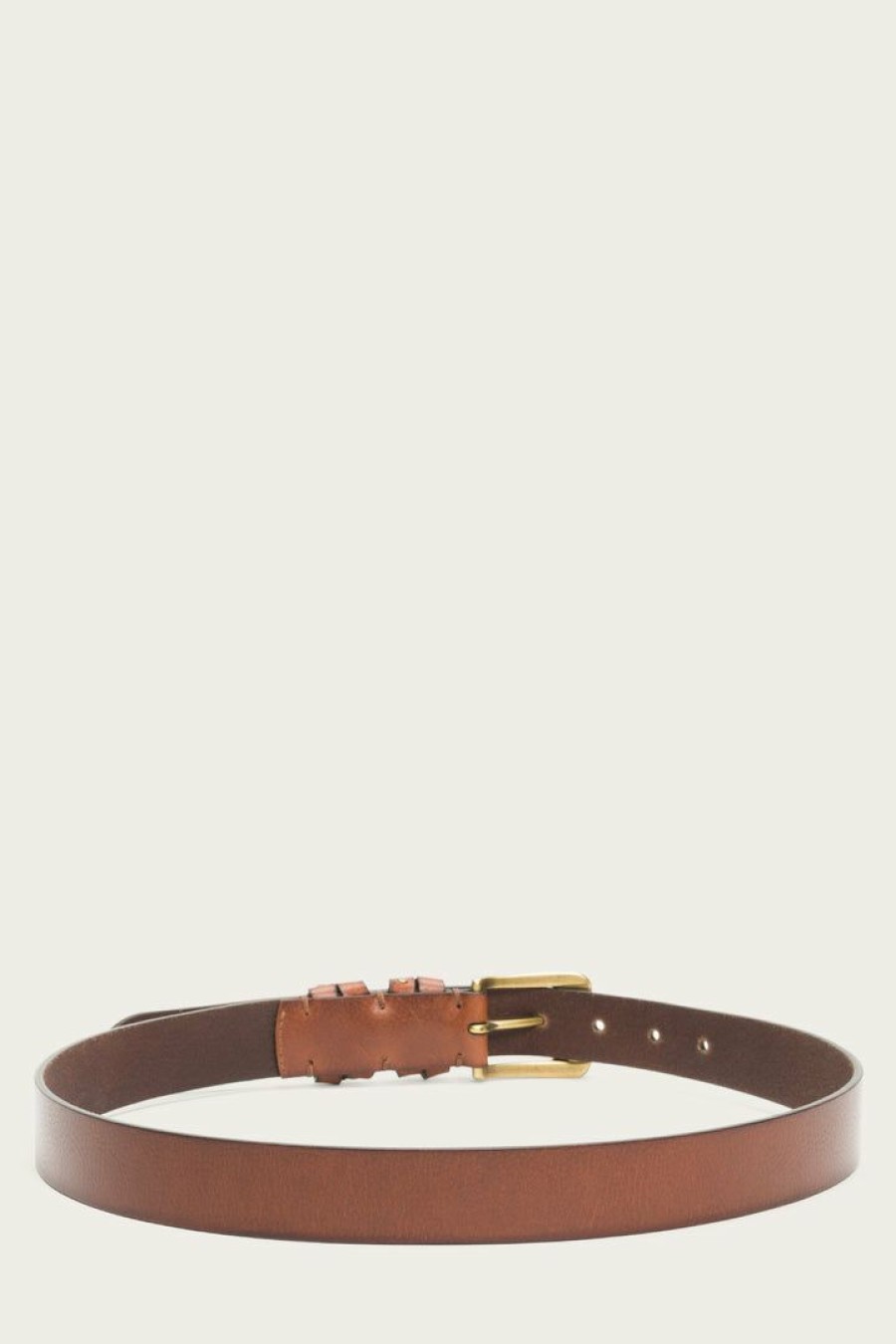 Women The Frye Company | The Frye Company Wrapped Keeper Belt Tan