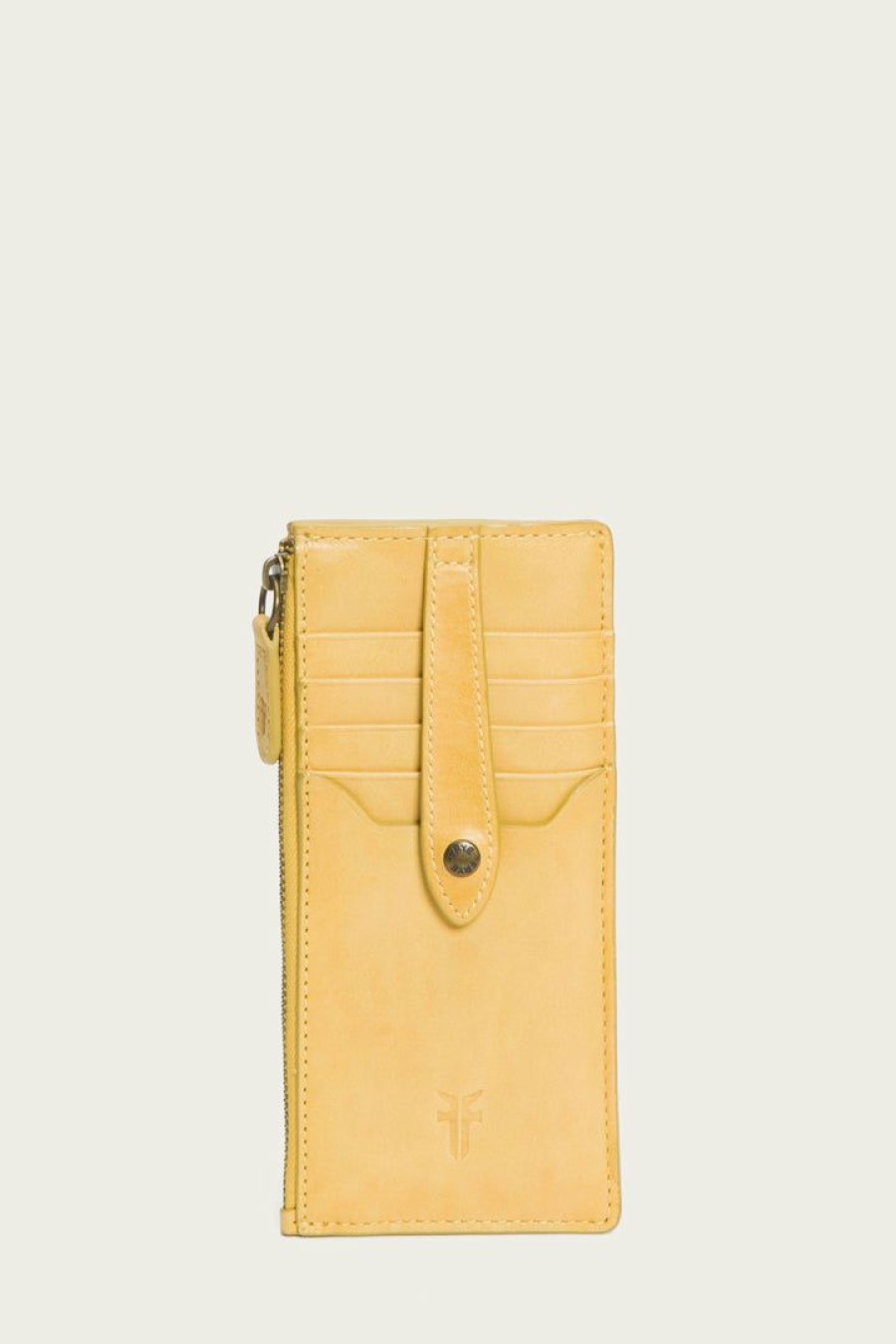 Women The Frye Company | The Frye Company Melissa Snap Card Wallet Bags & Accessories Yellow