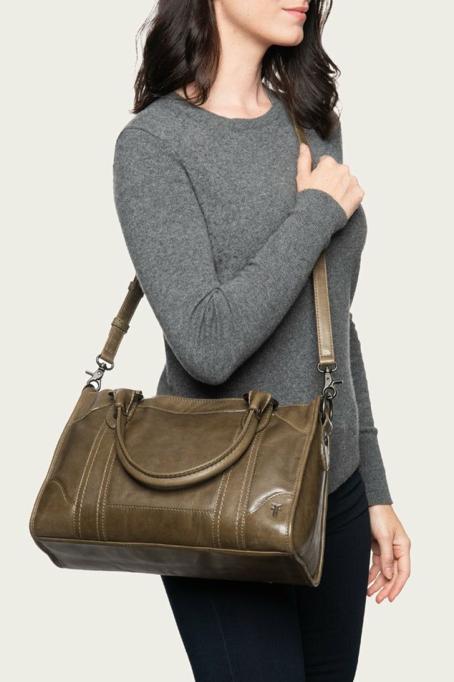 Women The Frye Company | The Frye Company Bags & Accessories Melissa Satchel Khaki