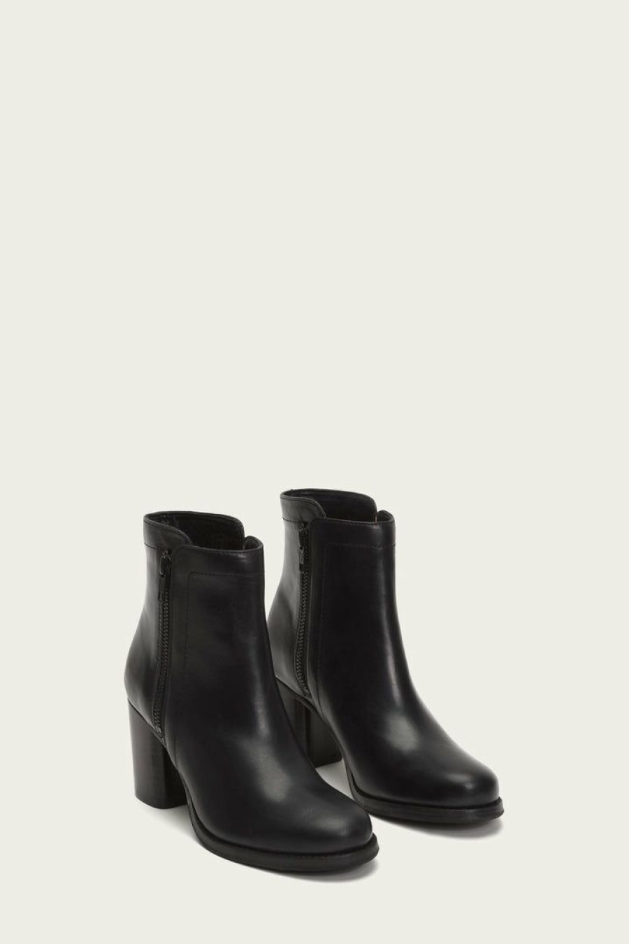 Women The Frye Company | The Frye Company Addie Double Zip Black