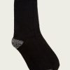 Men The Frye Company | The Frye Company Bags & Accessories 2 Pack Supersoft Waffle Sock Men'S Black