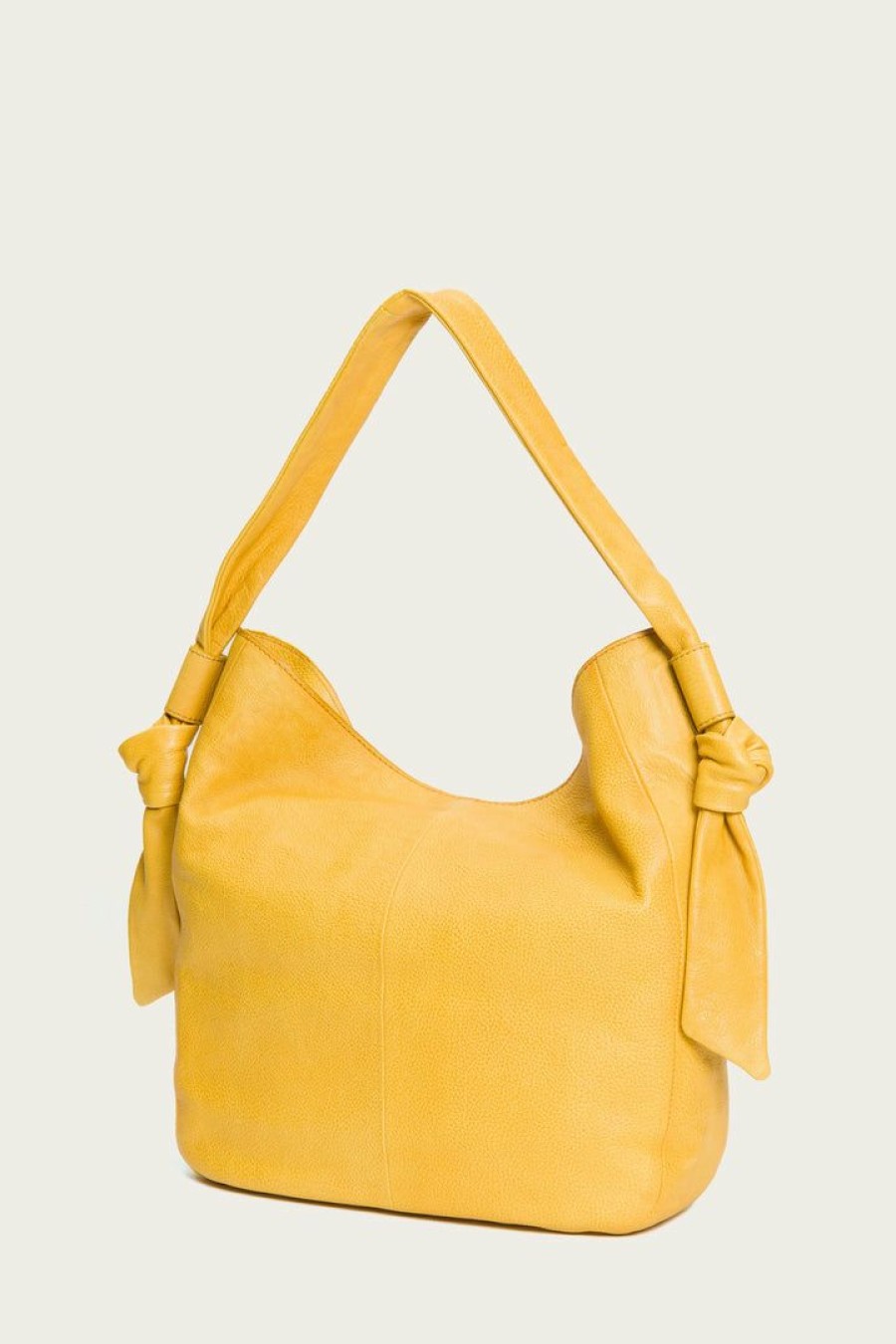 Women The Frye Company | The Frye Company Nora Knotted Hobo Bags & Accessories Yellow