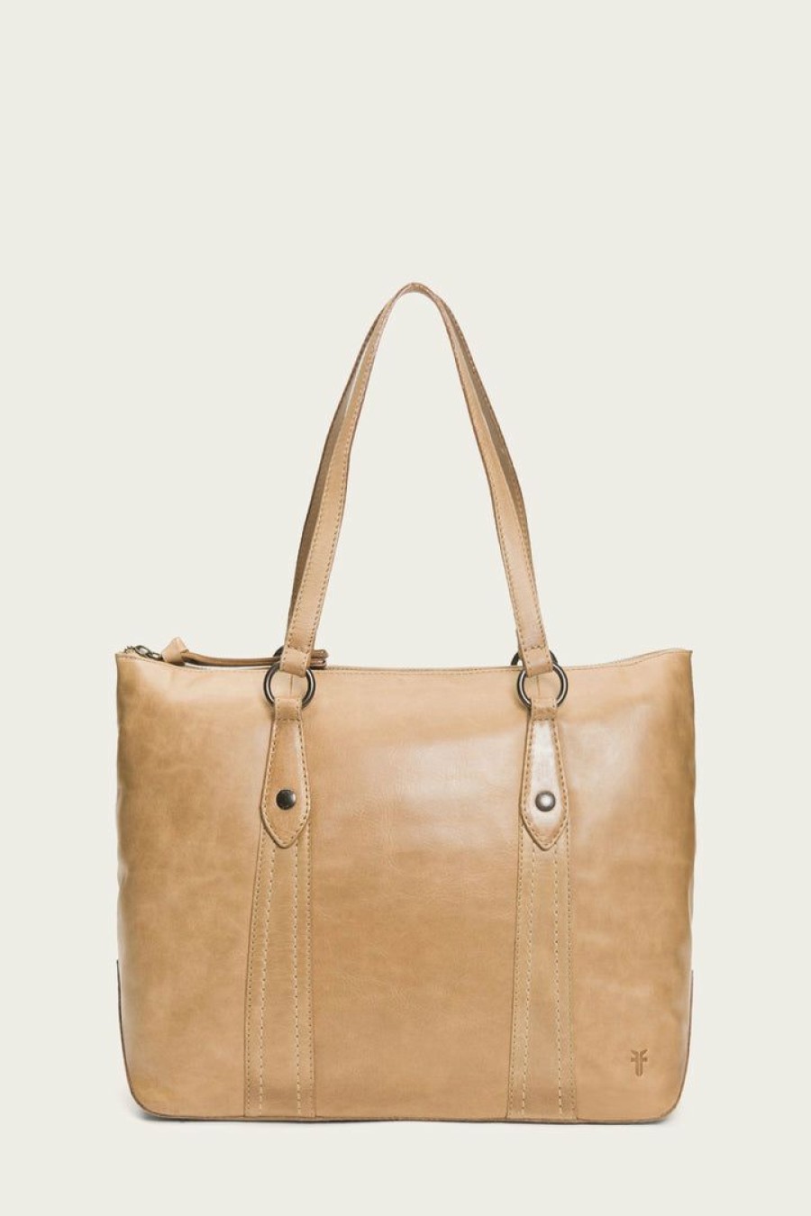 Women The Frye Company | The Frye Company Melissa Zip Shopper Beige